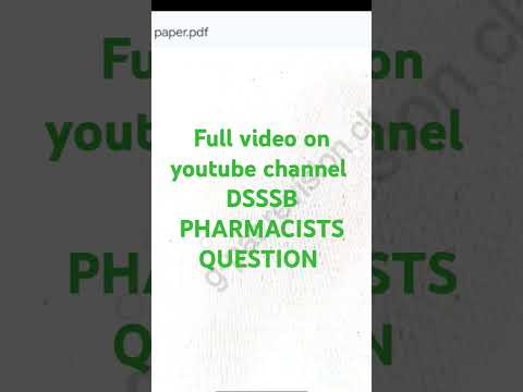 DSSSB PHARMACISTS shortsfeed #shortsviral #shortsyoutube #shirtsvideo @g-patrevisionclasses