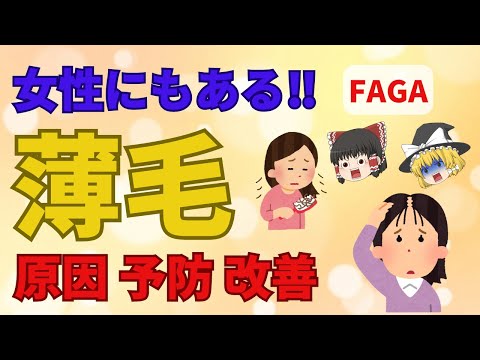 【ゆっくり解説】悩む女性激増！女性にもあるAGA、原因は？若くてもなる！発症する前に予防、改善始めなきゃ‼【あした忘れる？食の雑学】