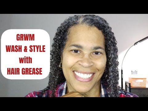 GRWM Wash & Style Using Blue Magic Hair Grease #bluemagic