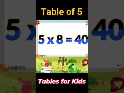 Table of 5 for Kids #shorts #tableof5   #maths