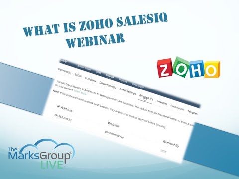 Zoho SalesIQ Webinar:  What is SalesIQ and How Does it Work?