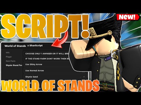 [RELEASE] World of Stands Script GUI Hack (AUTOFARM, KILL AURA, TELEPORTS, AND MORE) PASTEBIN 2023