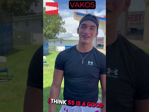 Nathaniel Vakos talks about his range! Wisconsin Badgers football! #shorts #badgers