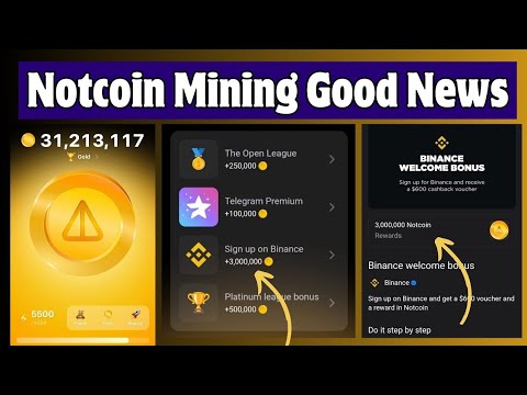 🔥NotCoin Mining Complete Binance Task | Notcoin telegram Airdrop Not coin New Update Online Earning