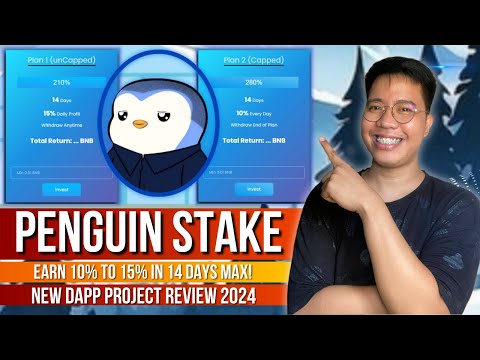 Penguin Stake - Php394.19 Lang, Kikita Kana Upto 10% to 15% Daily | 50% Insured Din Funds Mo!