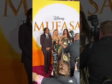 Jay-Z, Beyoncé, Blue Ivy Carter and Tina Knowles together at the "Mufasa: The Lion King" premiere.