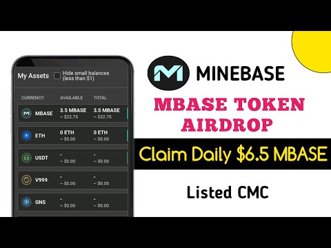 Minebase Airdrop || Claim Daily $6.5 MBASE Token || Minebase MBASE Token Price Listed