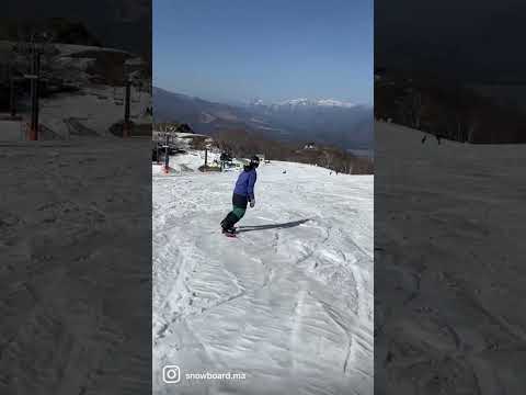 Fs 180 和 サシ1 跳得愈來愈好的🐻🐻 #snowboarding #單板滑雪 #日本滑雪 #滑雪 #groundtrick #カービング #スノーボー #スノボ #snowboard