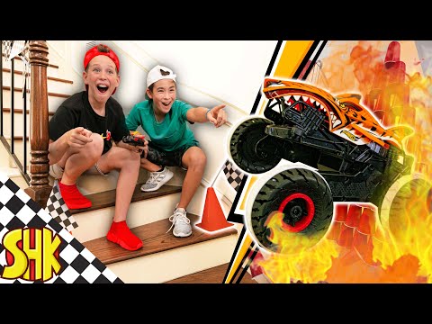 Noah VS Bryce! Epic Tiger Shark RC Racing Challenge!