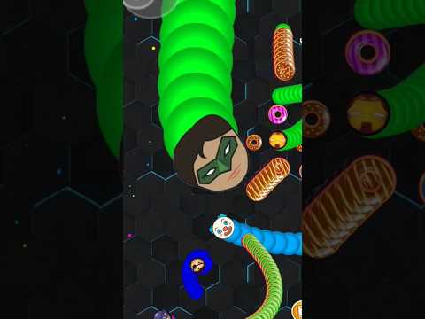 Worms zone io !! Cacing besar superhero Green Lantern || slither snake