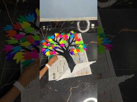 Colourful Tree Decorative Piece Craft #short #youtubeshort #reel #viral #trending #diy #miniature