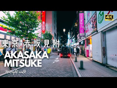 Tokyo walk Akasakamituke Night walk　赤坂見附　夜　散歩　4K