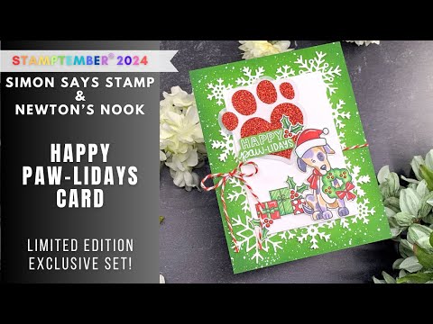 STAMPTEMBER Newton's Nook | Happy Paw-lidays Card