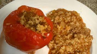 Speca të mbushur me mish dhe oriz|Stuffed peppers with meat and rice! 🇦🇱|🇺🇸