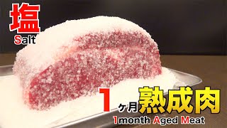 塩で1ヶ月熟成肉作ってみた Insane Salt Dry Age Experiment!!