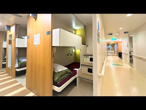 Kobe→Miyazaki 14-hour ferry trip. $120 Capsule sleeper. Japan