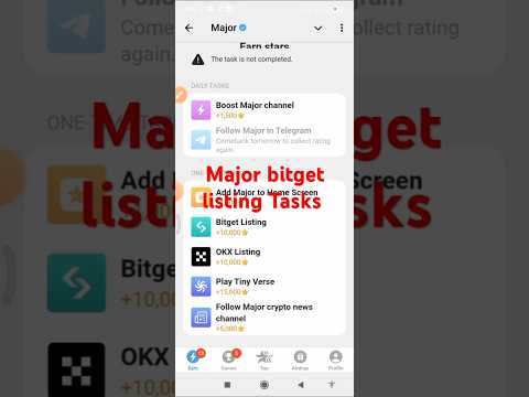 Major Star Airdrop Bitget listing Tasks| Major Airdrop Eligibility Tasks complete