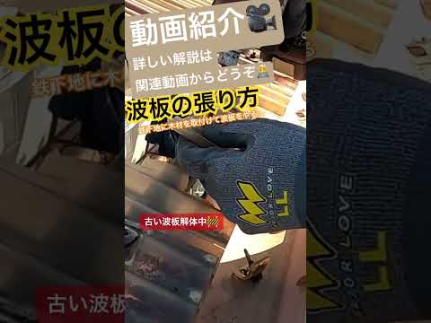 💁動画紹介🎥波板の張り方☆鉄骨に木材を取り付けて波板をやる #diy