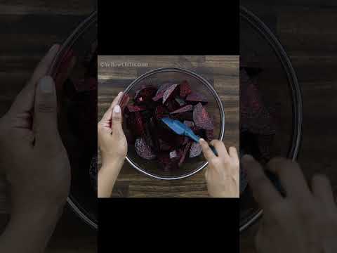 Oven Roasted Beets Recipe  #ovenroastedbeets #yellowchilis #shorts