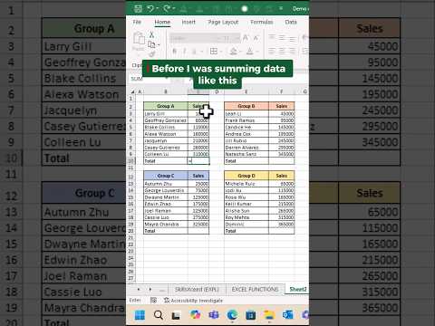 EXPERT HACK Auto Sum in Excel Like a Pro! #shorts #exceltips #exceltricks