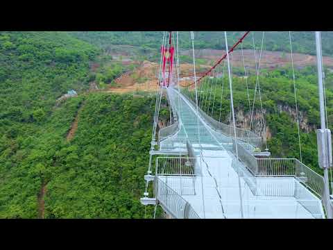 Glass Bridge in Huangchuan Three Gorges Scenica Area / UAD