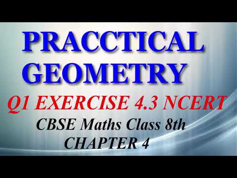 Practical Geometry - Maths Class 8th - Ex 4.3 - Q1 part 3 - Chapter 4 - NCERT - CBSE