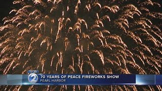 Nagaoka Fireworks at Pearl Harbor highlight "70 Years of Peace"