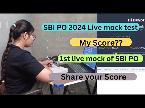 SBI PO 2024 Live mock test. My score?? #sbipo2024 #sbipo #sbiclerk2024 #bankexam