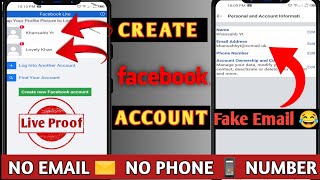 Create Facebook Account Without Phone Number || Create Fb Account Without Phone Number And Email