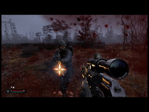 Duel with Wolfhounds mercenary squad at Red Forest cemetary