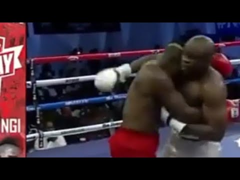 Golola Moses  of Uganda Hits  Mandonga Tanzanian boxer a kO