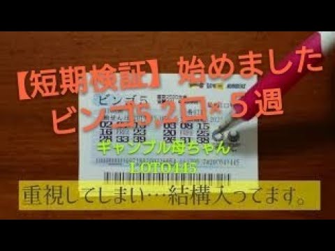 【短期検証】はじめます！その1、ビンゴ5の継続購入！