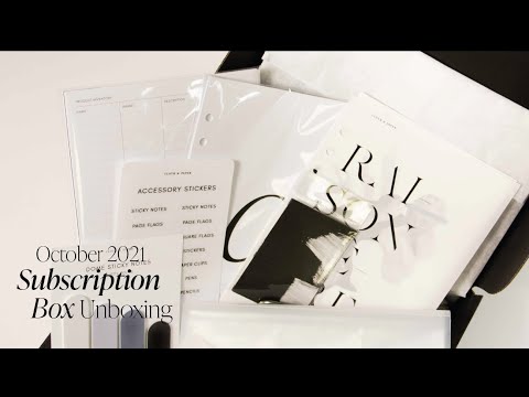 October 2021 Penspiration and Planning + Stationery Subscription Box Unboxing | Cloth & Paper