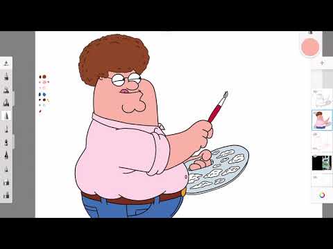 Peter as Bob Ross in 60 Seconds