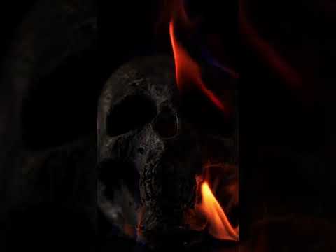 skull in fire #skull