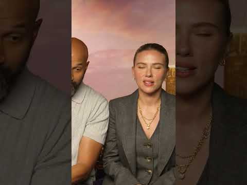 Scarlett Johansson and Keegan-Michael Key joking around | HELLO!