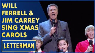 Jim Carrey, Will Ferrell Sing Christmas Carols | David Letterman