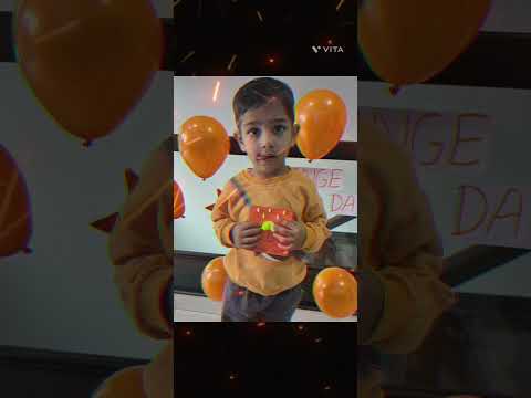 Orange Day Theme #kids  #littlegems #colourrecognition #explorepage #viralreels #orangecardumbrella