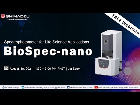 Spectrophotometer for Life Science Applications: BioSpec-nano