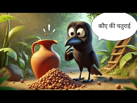 The Cleverness of the Crow,कौए की चतुराई,કાગડાની બુદ્ધિ,kahani for kids,story for kids,Varta,badtime