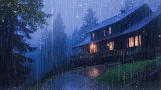 HEAVY RAIN at Night to Sleep Well and Beat Insomnia | Thunderstorm for Insomnia, Study, ASMR