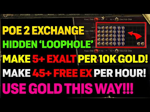 POE 2 In-Game Exchange HIDDEN Arbitrage!! | HOW TO MAKE Free Exalts Using Your Gold!