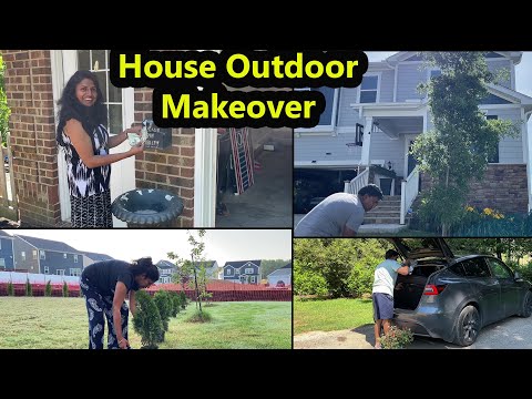 எங்க வீட்டை 🏠 அழகு படுத்தறோம் ~ Our House Outdoor Makeover project started ~Family Traveler USA VLOG