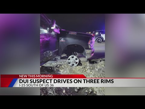 Suspected DUI driver drove on 3 rims after eluding police