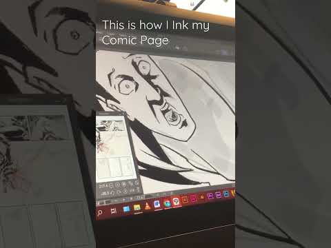 Inking my comic page #art #fy #fypシ #fypシ #fypシ゚viral #fypシ゚viral #comics #process #csp