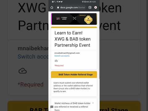 Learn to Earn ! XWG & BAB token Partnership Event | XWG FOR BAB TOKEN HOLDERS | BAB HOLDERS