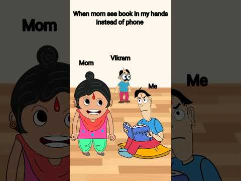 mobile vs book #shortvideo #comedy #books #ytshorts #funny #animation