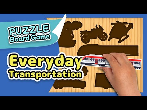 Transportation | Puzzle Board Game with Flashcards for Kids | Made by Redcat Reading