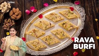 Rava Burfi | Diwali Sweet Recipes | Sooji Burfi | Semolina Burfi Recipe | Barfi Recipe