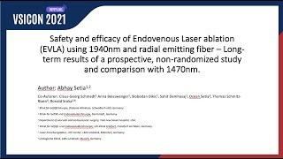 State of the art endovenous laser ablation of varicose veins with 1940nm laser and radial fibre.